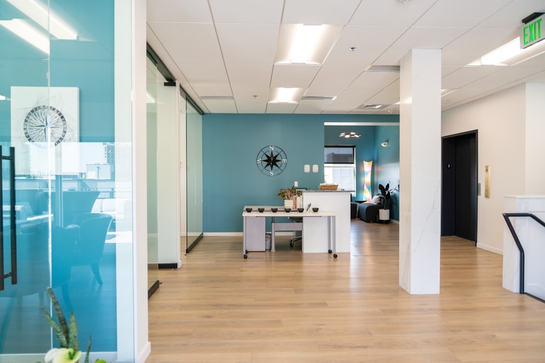 Modern startup office with open workspace