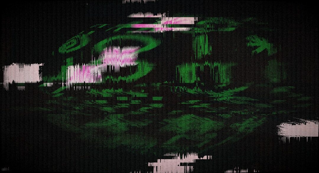 Digital matrix code green and black