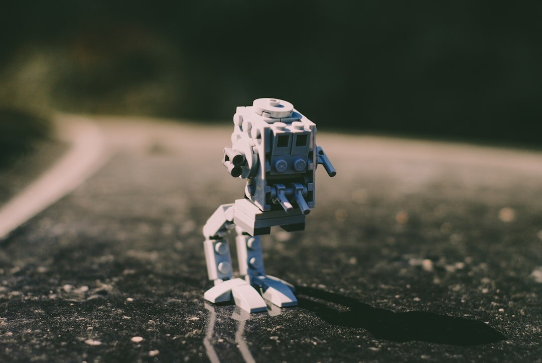 White humanoid robot standing